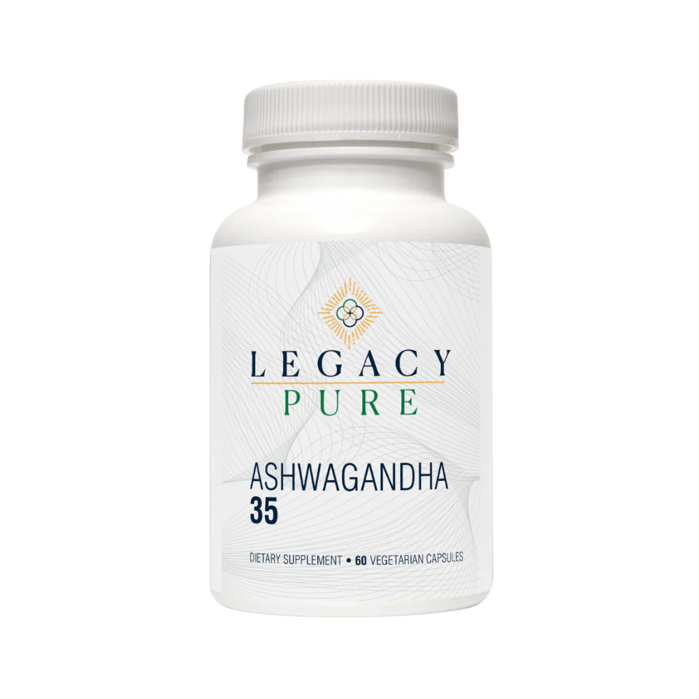 White bottle with Ashwagandha capsules