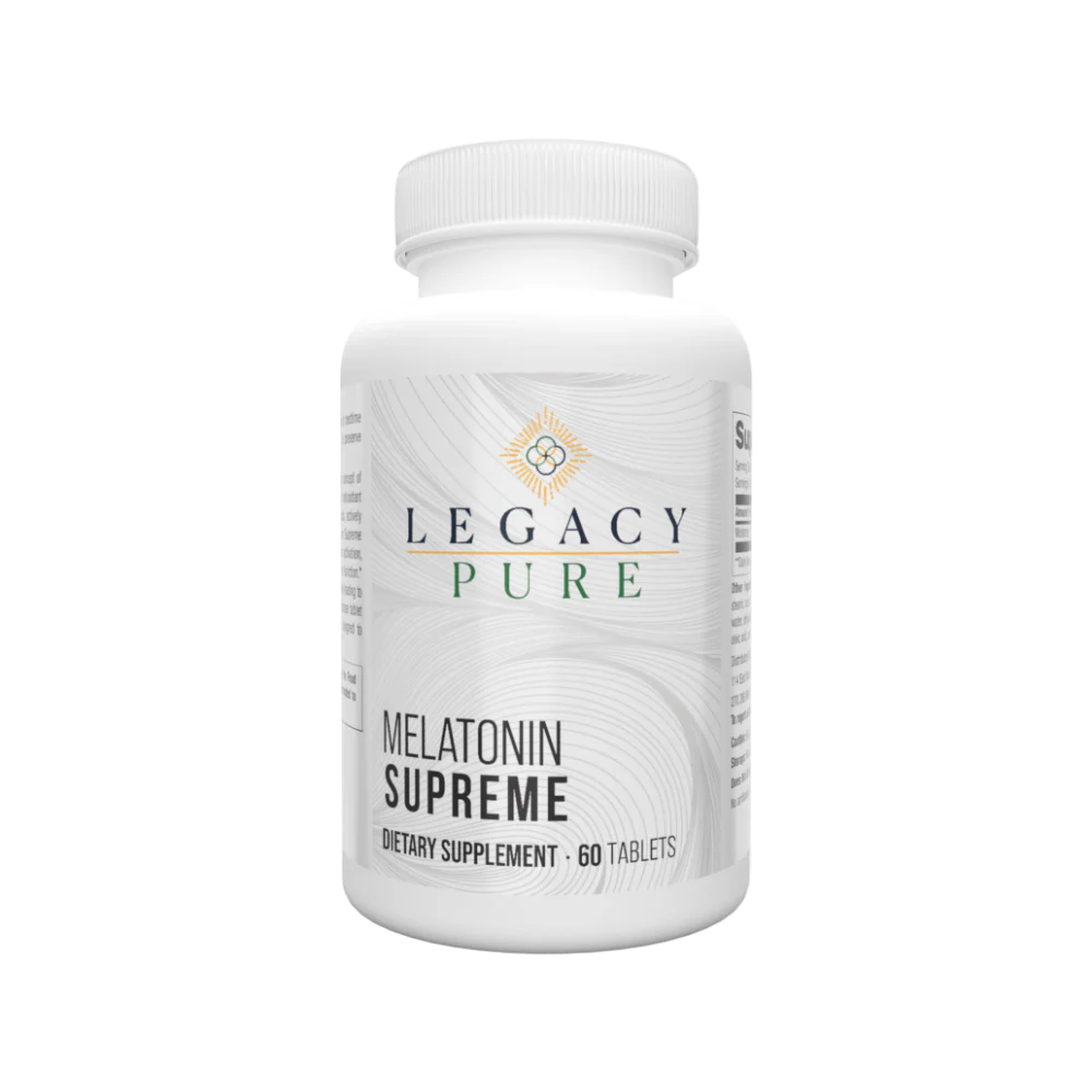 Bottle of melatonin dietary supplement