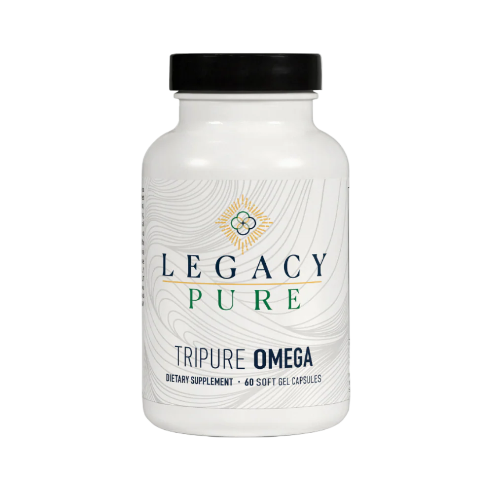 White bottle with omega supplement capsules