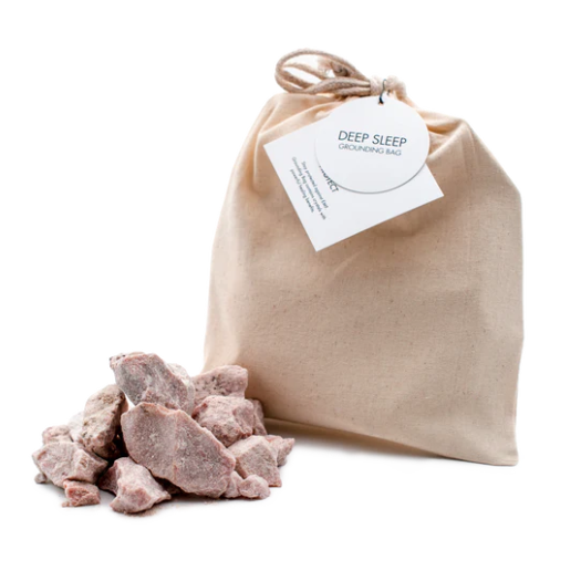 Bag of grounding rocks for sleep