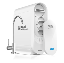 Water purification system with faucet