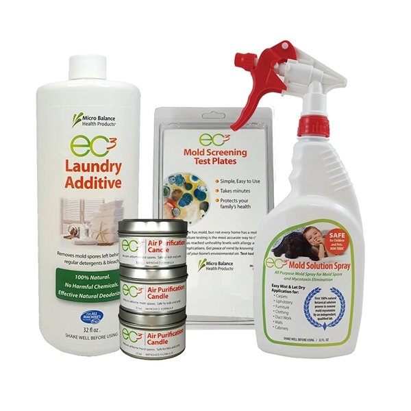 Mold prevention and testing products kit